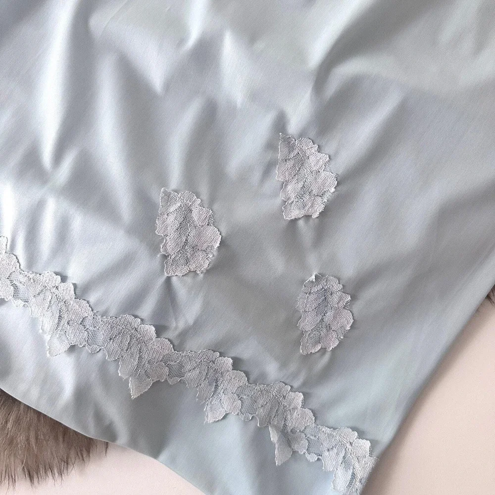 60s Pale Blue Nylon Slip Skirt‎ M NWT Angelic Dollette Coquette Ballerinacore
